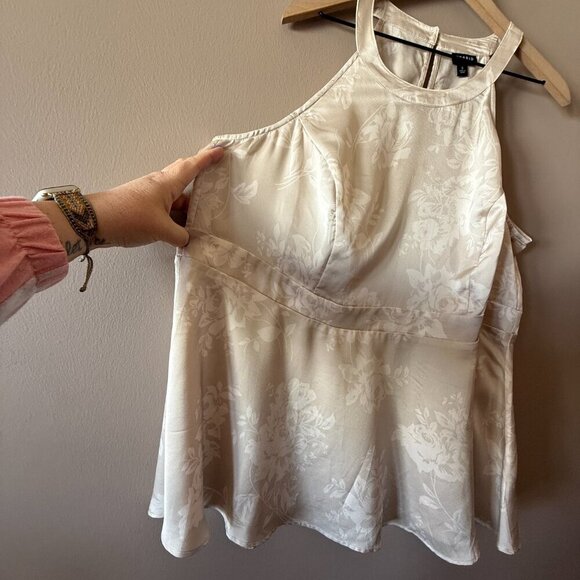 Women's Plus 2 NWT Torrid Peplum Georgette Goddess Neck Tank - Picture 7 of 11